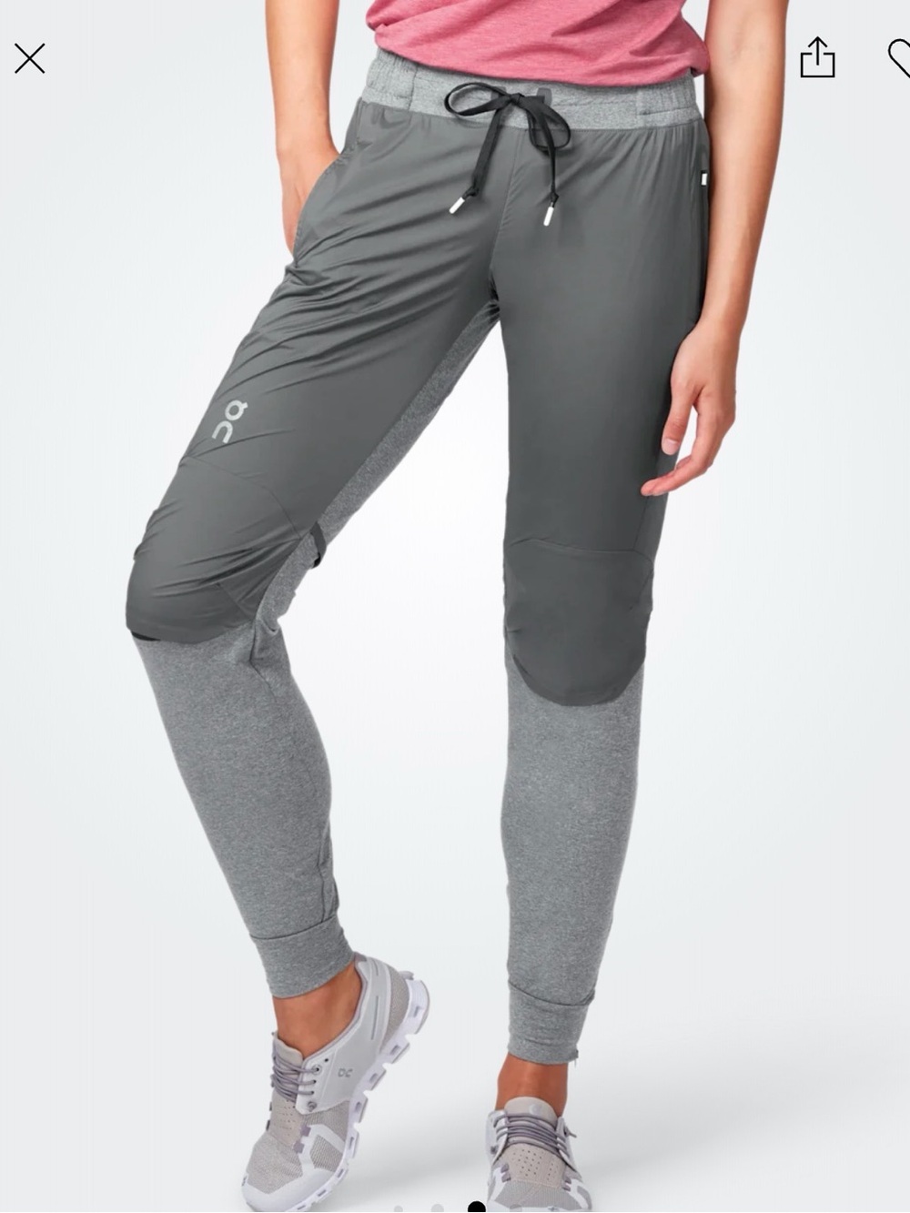 On Running Women's Two-Tone Gray Hybrid Joggers